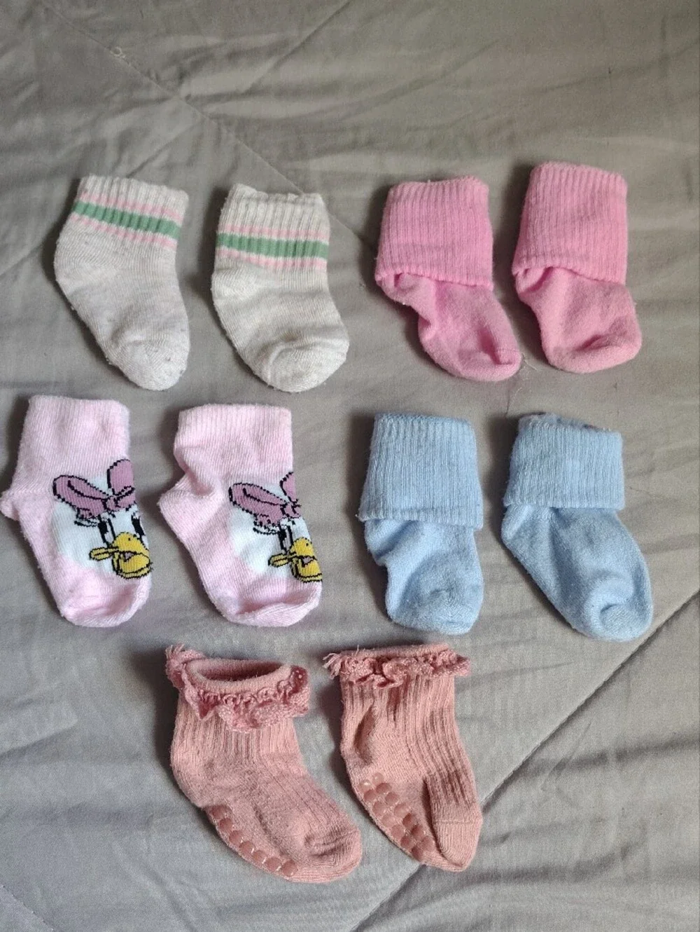 Disney Baby Socks Pack in Pink, Blue, White